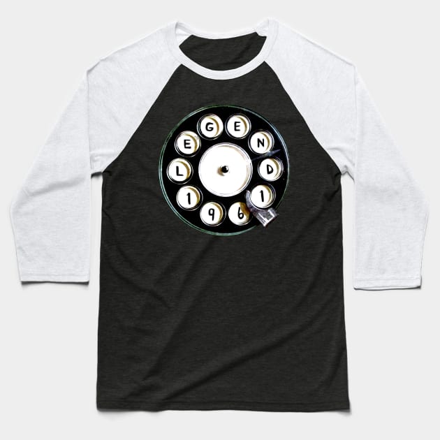 Birthday 1961, Retro Phone, 1961 Legend, Born in 1961 Baseball T-Shirt by badlydrawnbabe